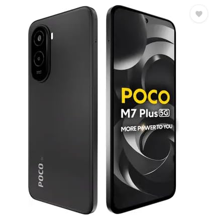 POCO M7 Plus 5G, Carbon Black (6GB, 128GB) : Amazon.in: Electronics
